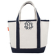 Personalized Navy Trimmed Cutest Little Tote Bag Image 2 of 5